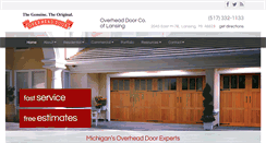 Desktop Screenshot of michiganoverheaddoors.com